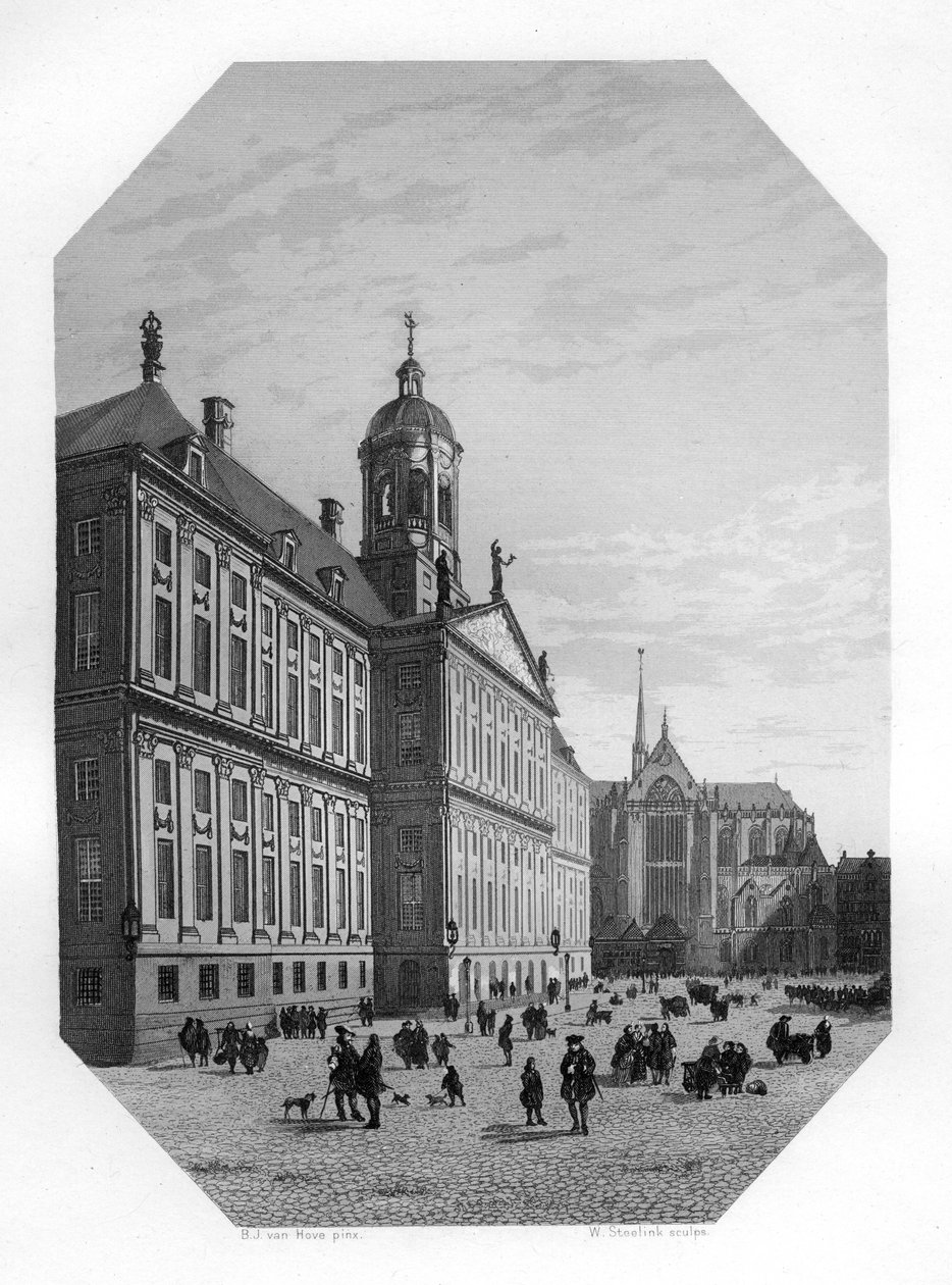 Câmara Municipal de Amsterdã, Holanda, c1870 de W. Steelink