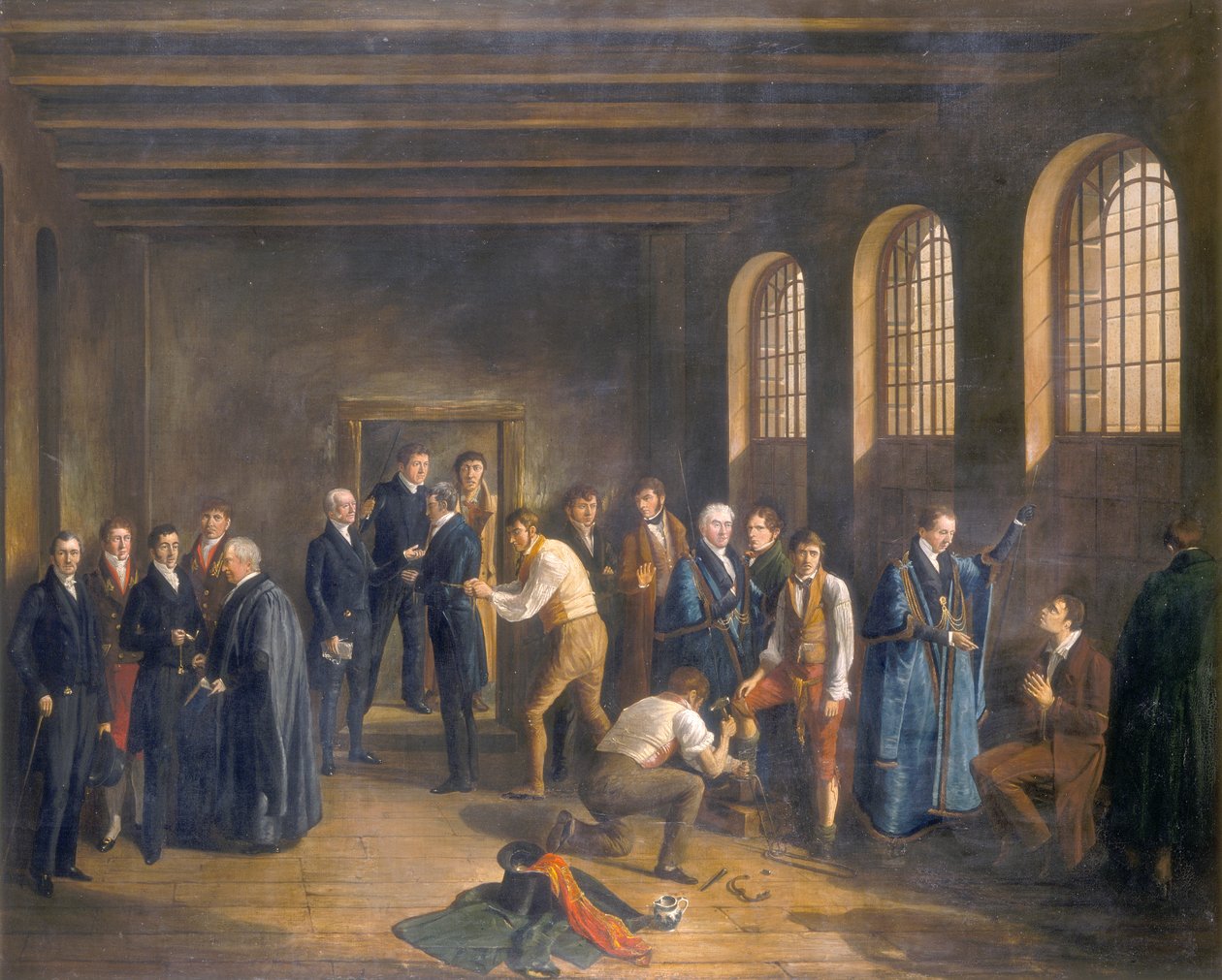 ...Newgate Prison on the Morning of the Execution of Henry Fauntleroy
