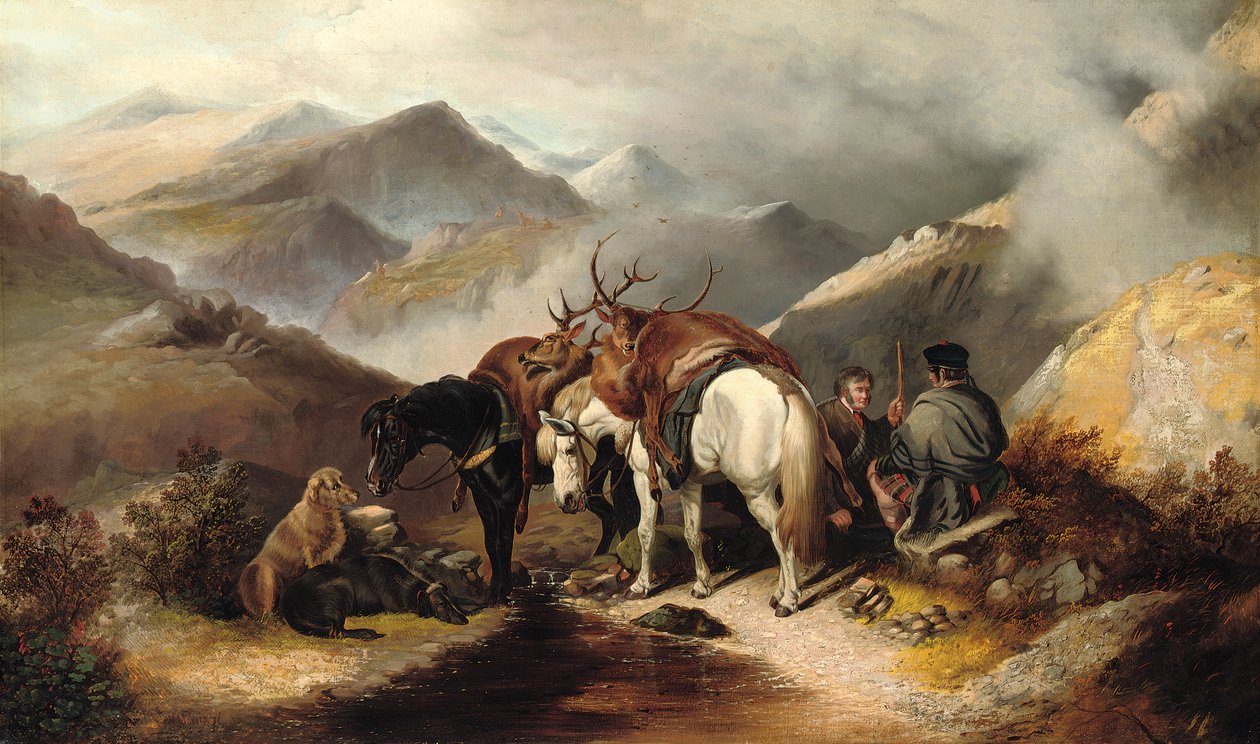 Perseguindo nas montanhas, 1871 de W. W. Morris