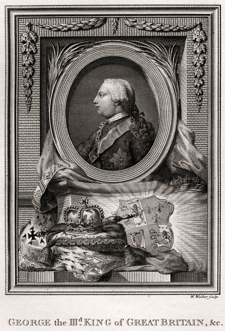 Jorge III, rei da Grã-Bretanha, 1777 de W. Walker