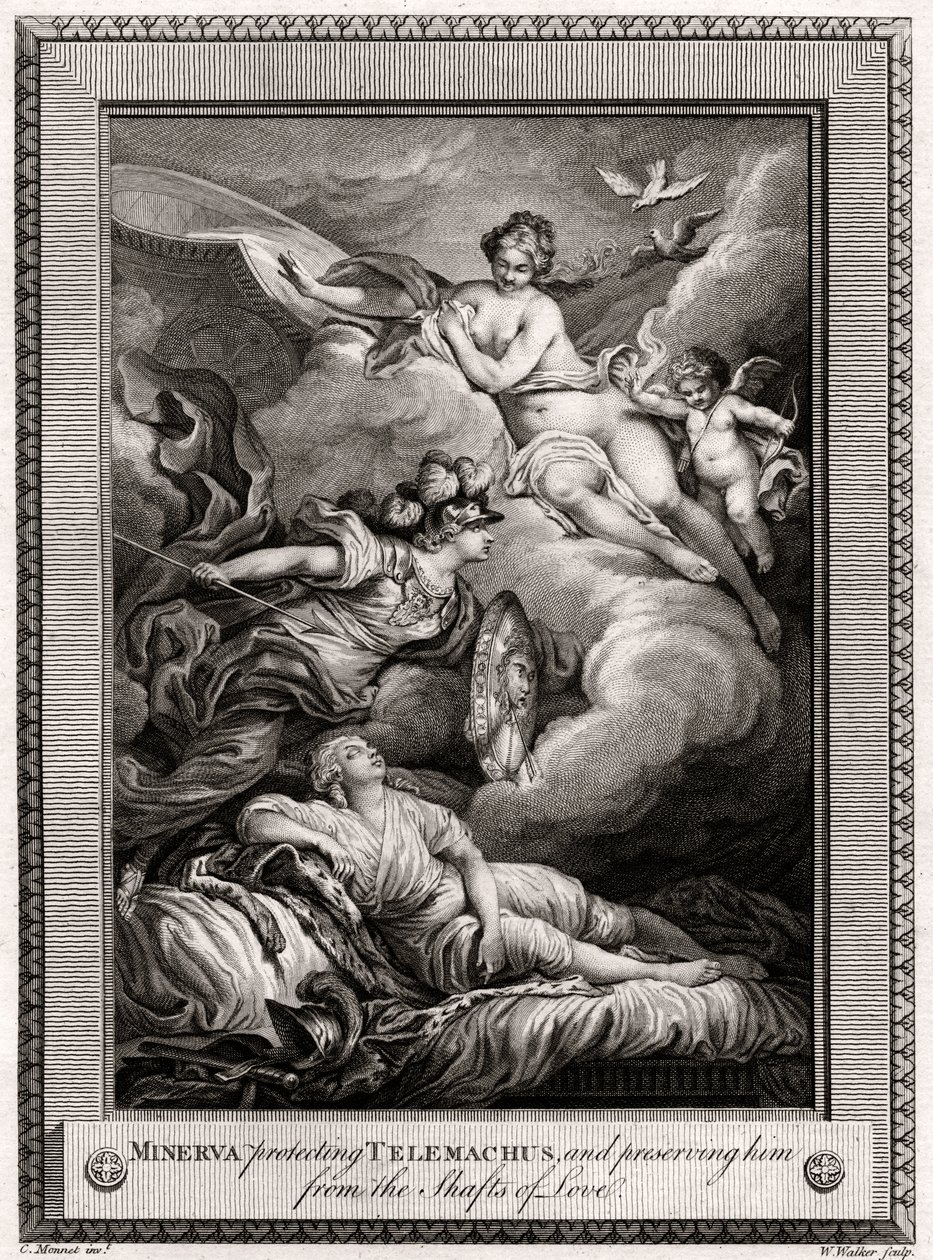 Minerva protegendo Telêmaco e preservando-o das Barreiras do Amor, 1775. de W. Walker