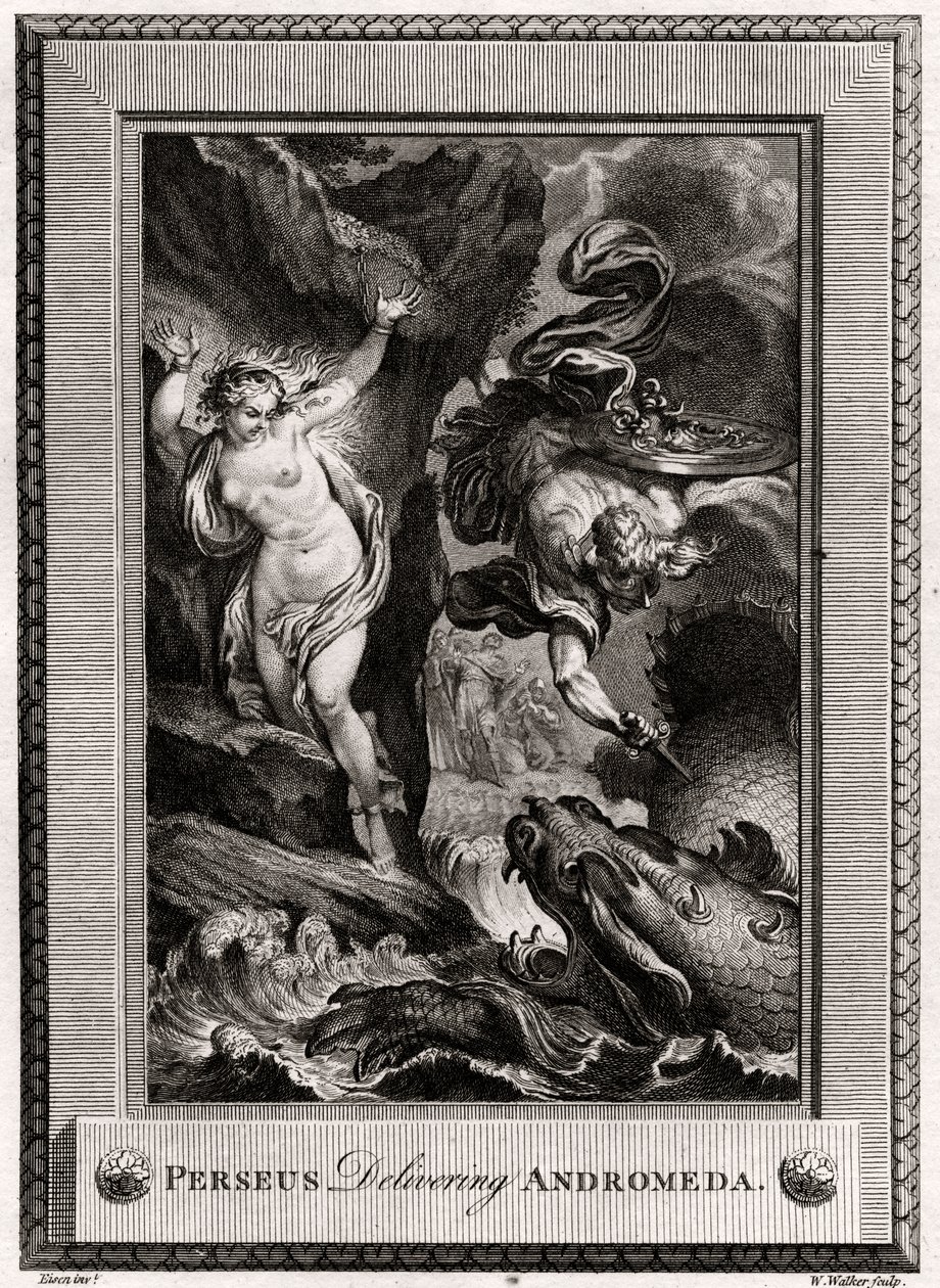 Perseu entregando Andrômeda, 1775 de W. Walker