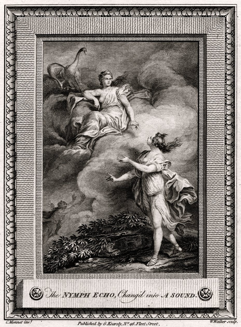 O eco da ninfa, Changd em um som, 1774 de W. Walker