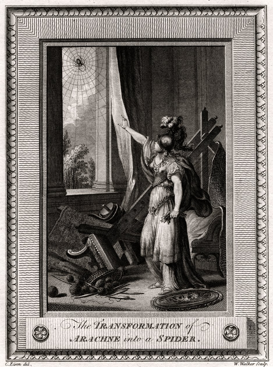 A Transformação de Aracne em Aranha, 1775 de W. Walker