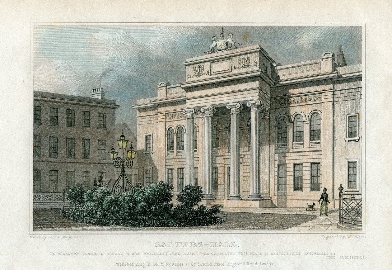 Salters Hall, Londres, 1828. de W. Wallis