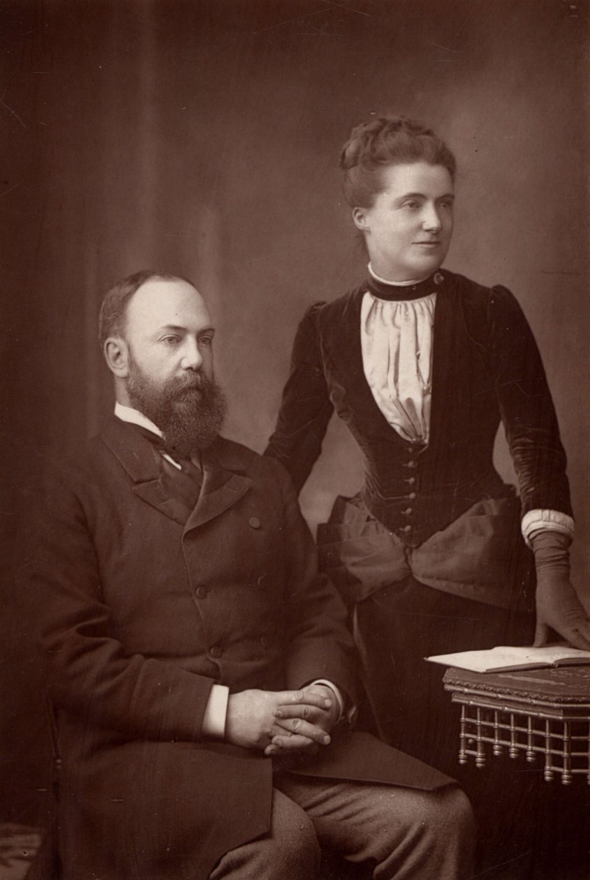 Charles e Emilia Wentworth Dilke (fotografia a preto e branco) de W. and D. Downey
