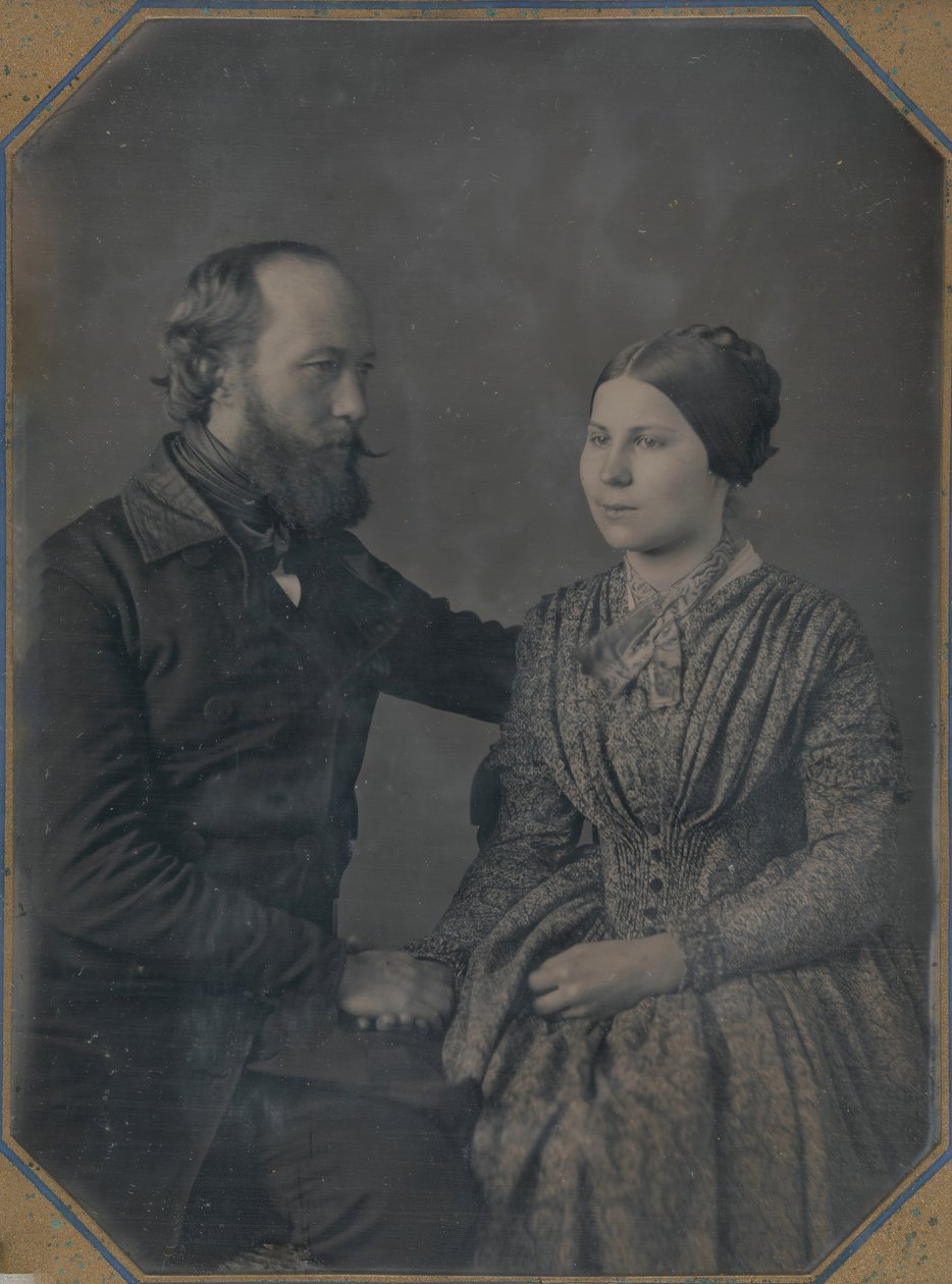 William e Sophia Palmer Langenheim, cerca de 1846-47. Criadores: W & F Langenheim, William Langenheim. de William and Frederick Langenheim
