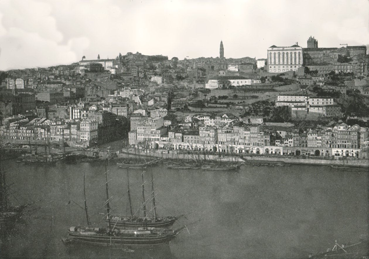 Panorama da cidade do Porto, Portugal, 1895. de W and S Ltd
