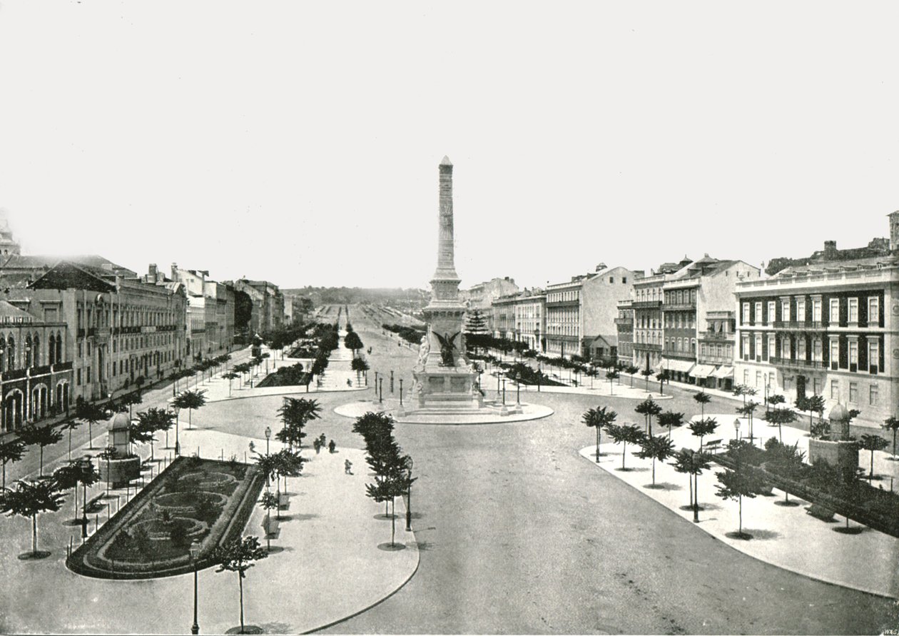 Praça dos Restauradores, Lisboa, Portugal, 1895. de W and S Ltd