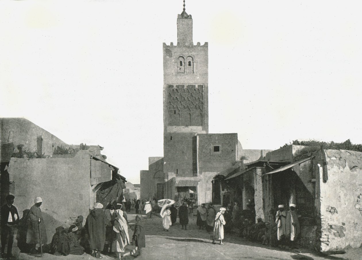 Rua em Tunis, Tunísia, 1895. de W and S Ltd