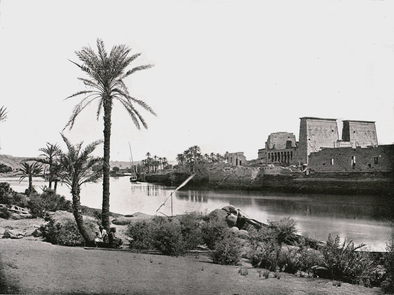 Templo de Ísis, Philae, Egito, 1895. de W and S Ltd