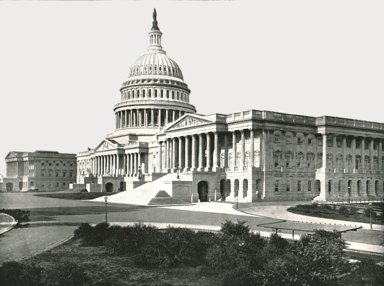 O Capitólio, Washington DC, EUA, 1895. de W and S Ltd