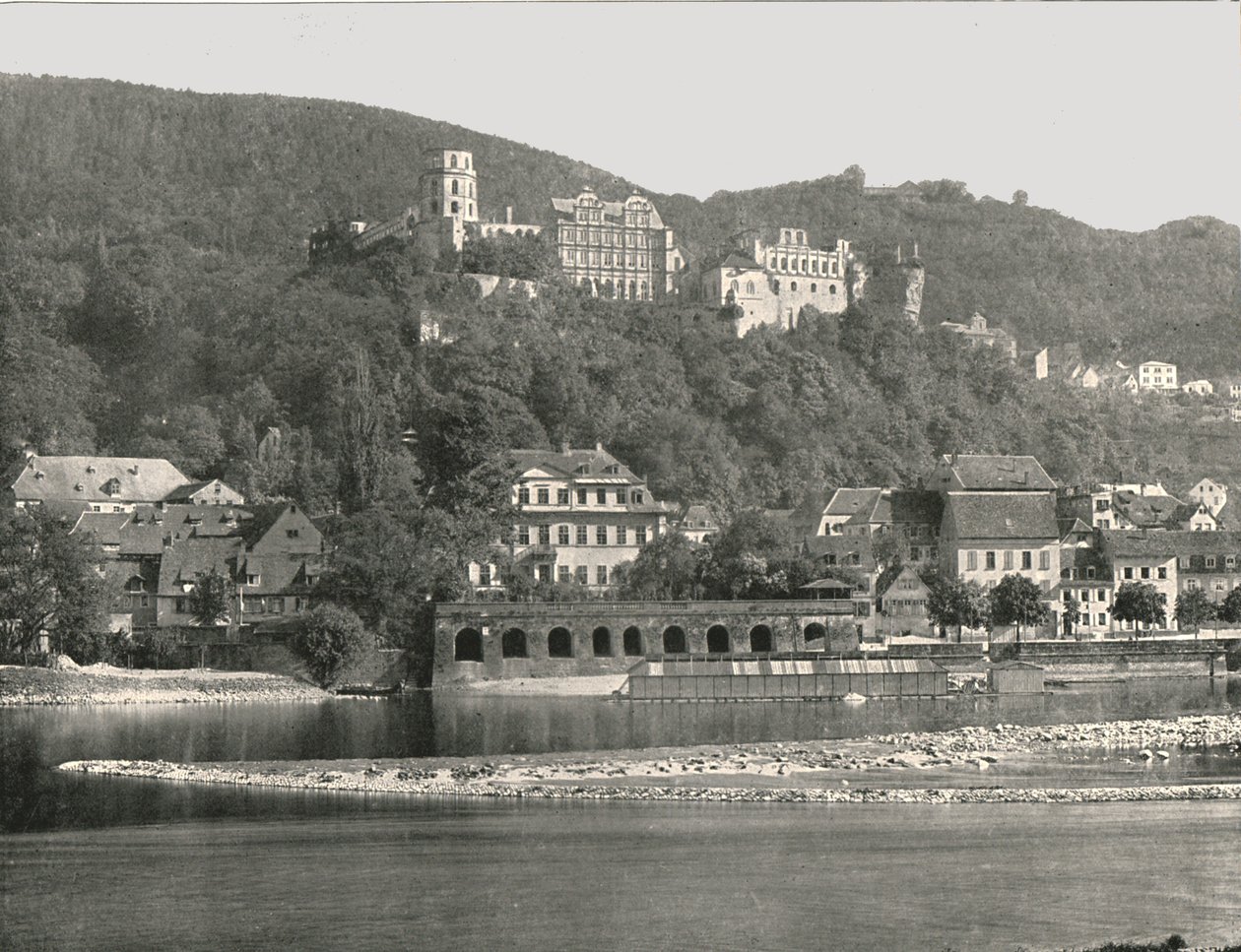 O castelo, Heidelberg, Alemanha, 1895. de W and S Ltd
