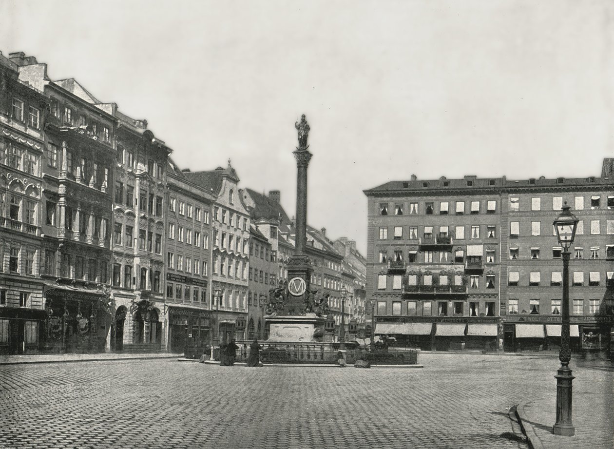 Karolinenplatz, Munique, Alemanha, 1895. de W and S Ltd