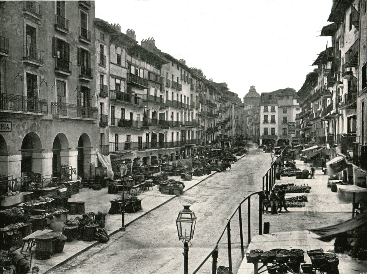 O Market Place, Saragoça, Espanha, 1895. de W and S Ltd