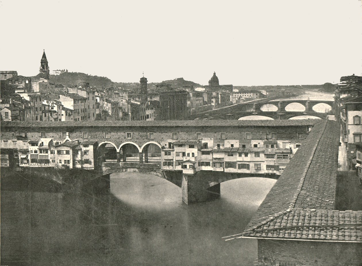 Ponte Vecchio, Florença, Itália, 1895. de W and S Ltd