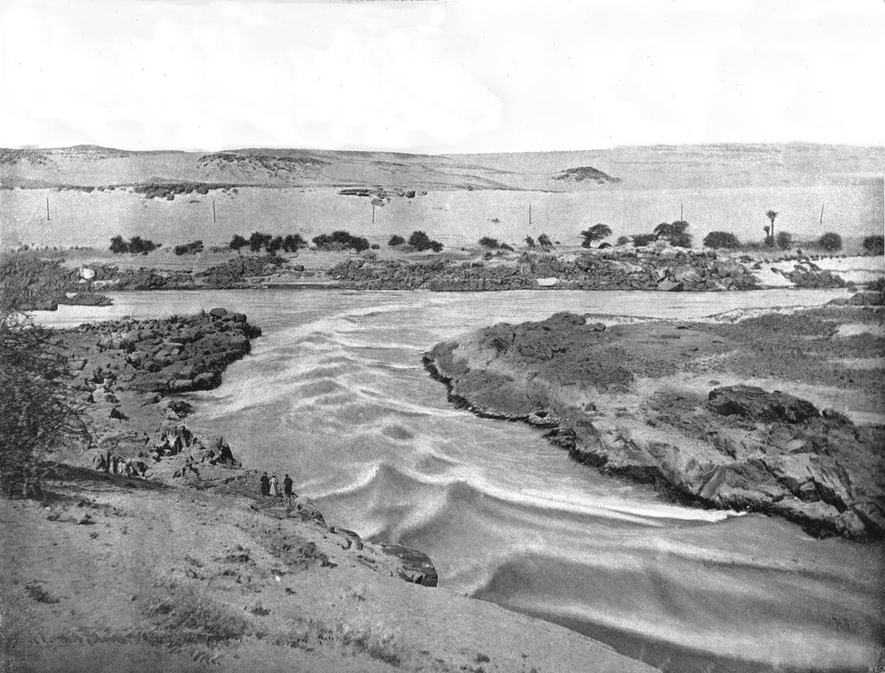 A primeira catarata do Nilo, Assuão, Egito, 1895. de W and S Ltd