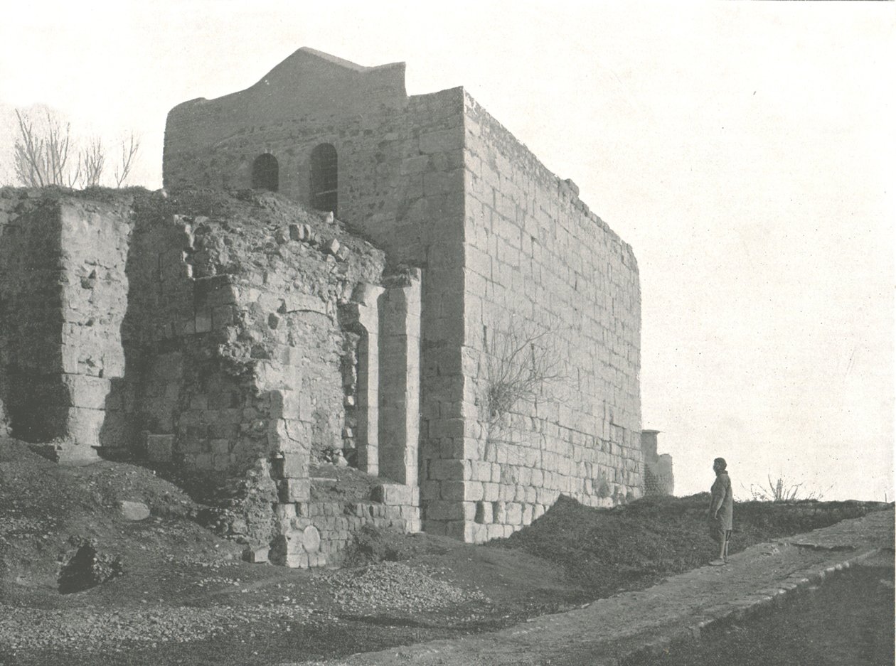 Torre da qual São Paulo desceu em uma cesta, Damasco, Síria Otomano, 1895. de W and S Ltd