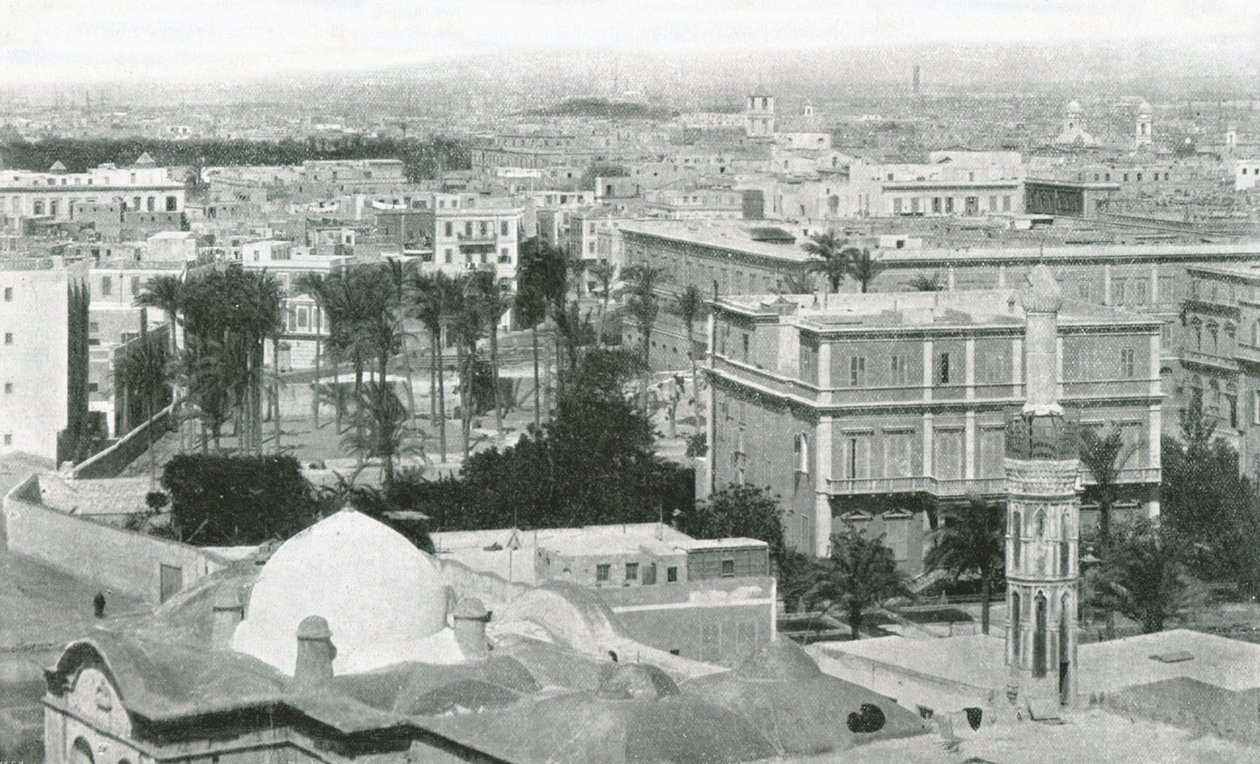 Vista da cidade de Alexandria, Egito, 1895. de W and S Ltd