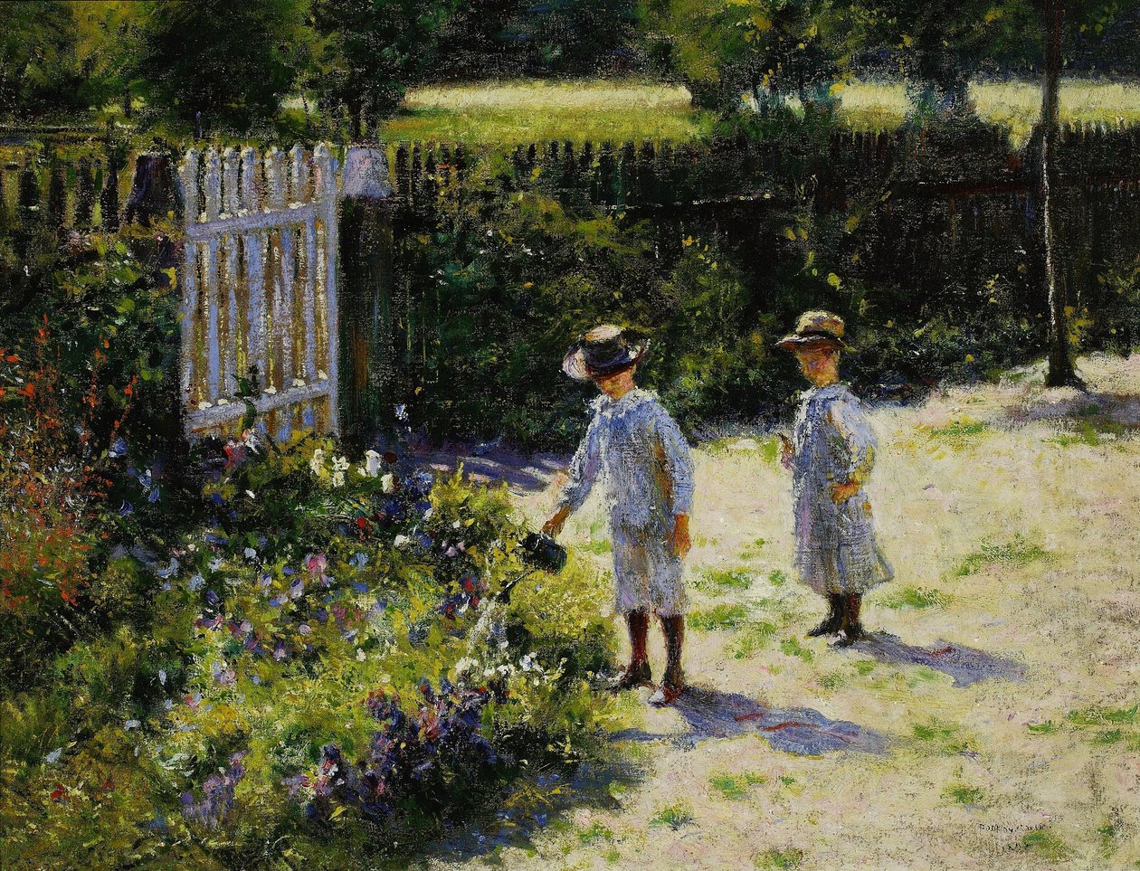 Crianças no jardim de Władysław Podkowiński