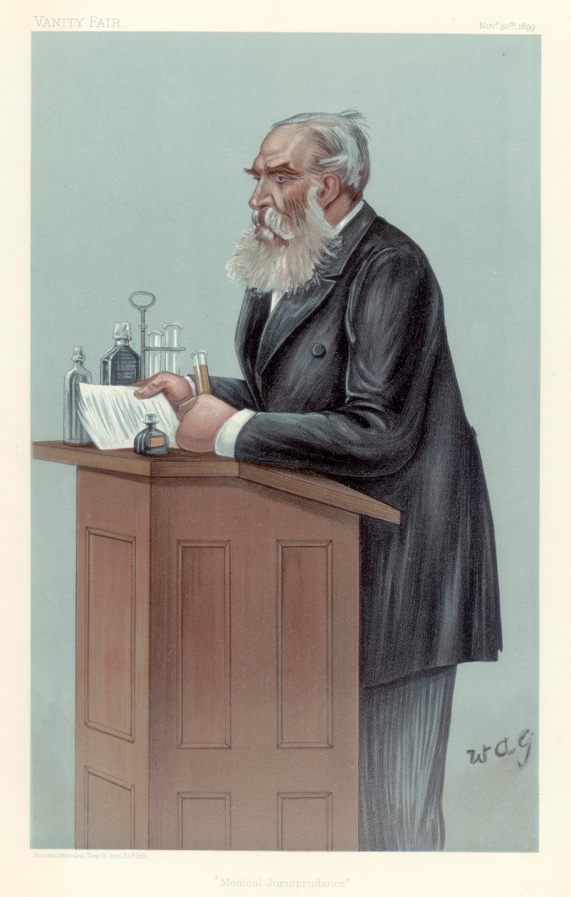Thomas Stevenson, cientista forense britânico, 1899. de Wag
