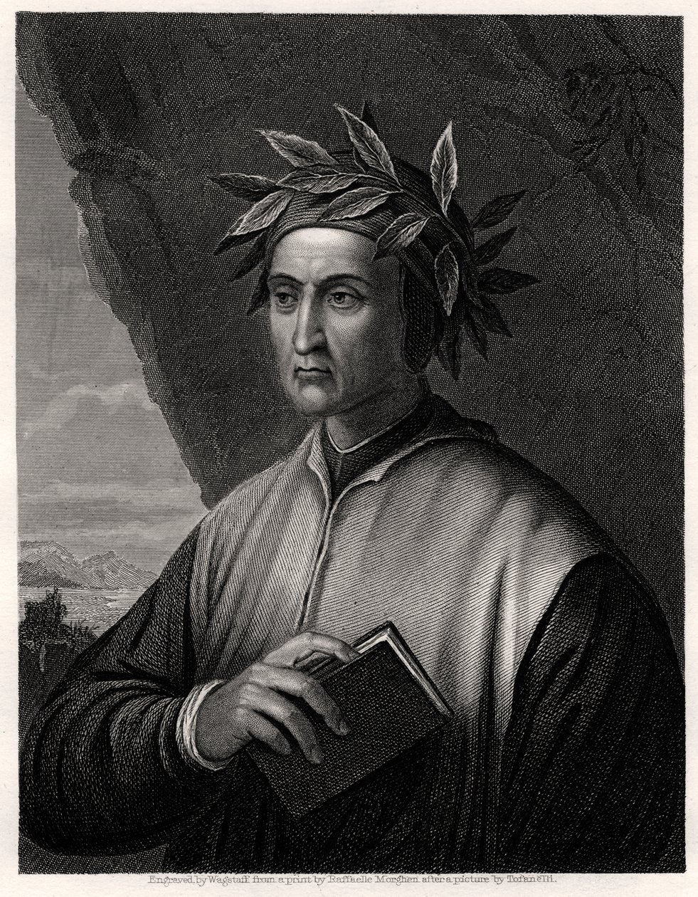Dante Alighieri, poeta italiano, século XIX. de Wagstaff