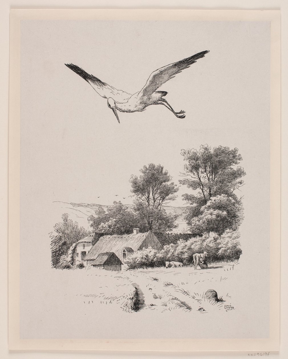 Ilustração para Christian Winther, "Chresten e Lene". de Waldemar Bøhme