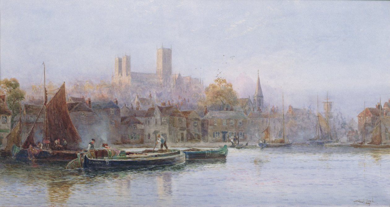 Catedral de Lincoln do rio (wc no papel) de Walker Stuart Lloyd