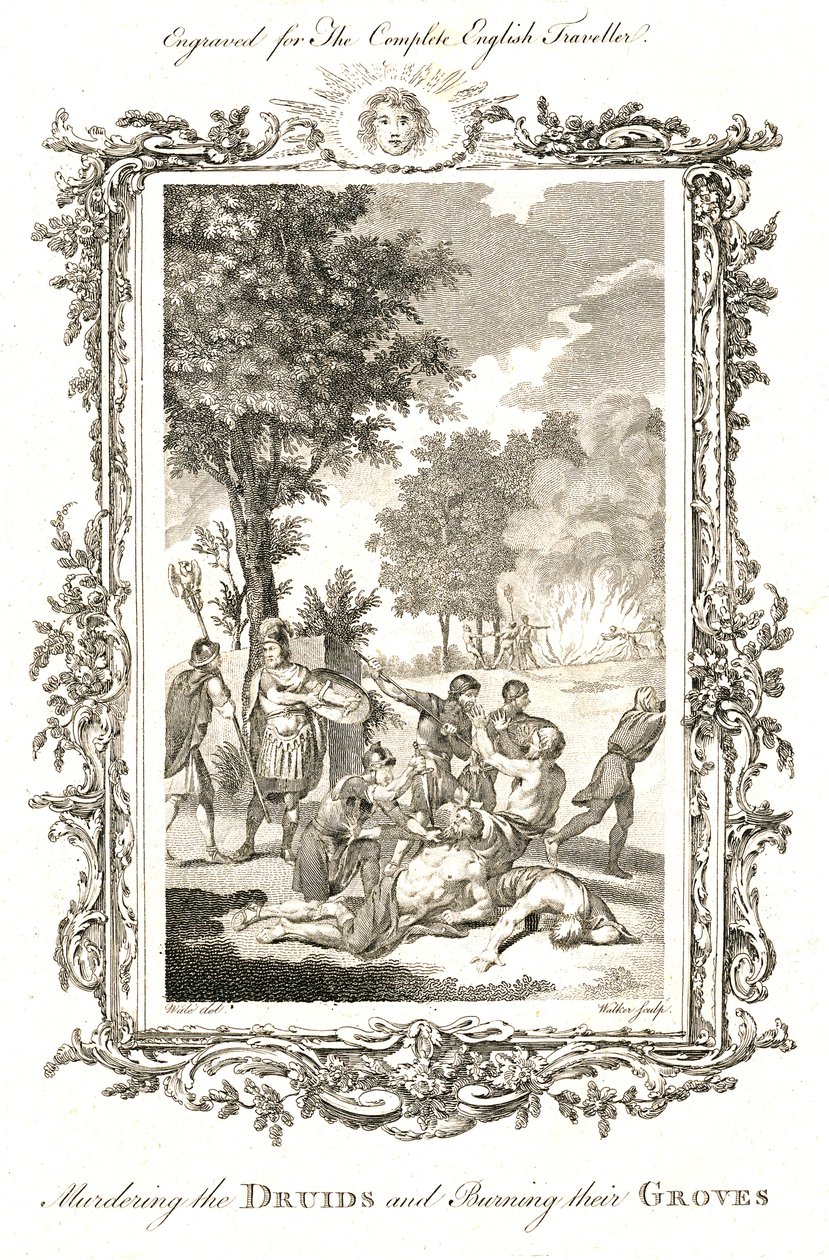 Assassinando os druidas, c.1771-1772 de Walker