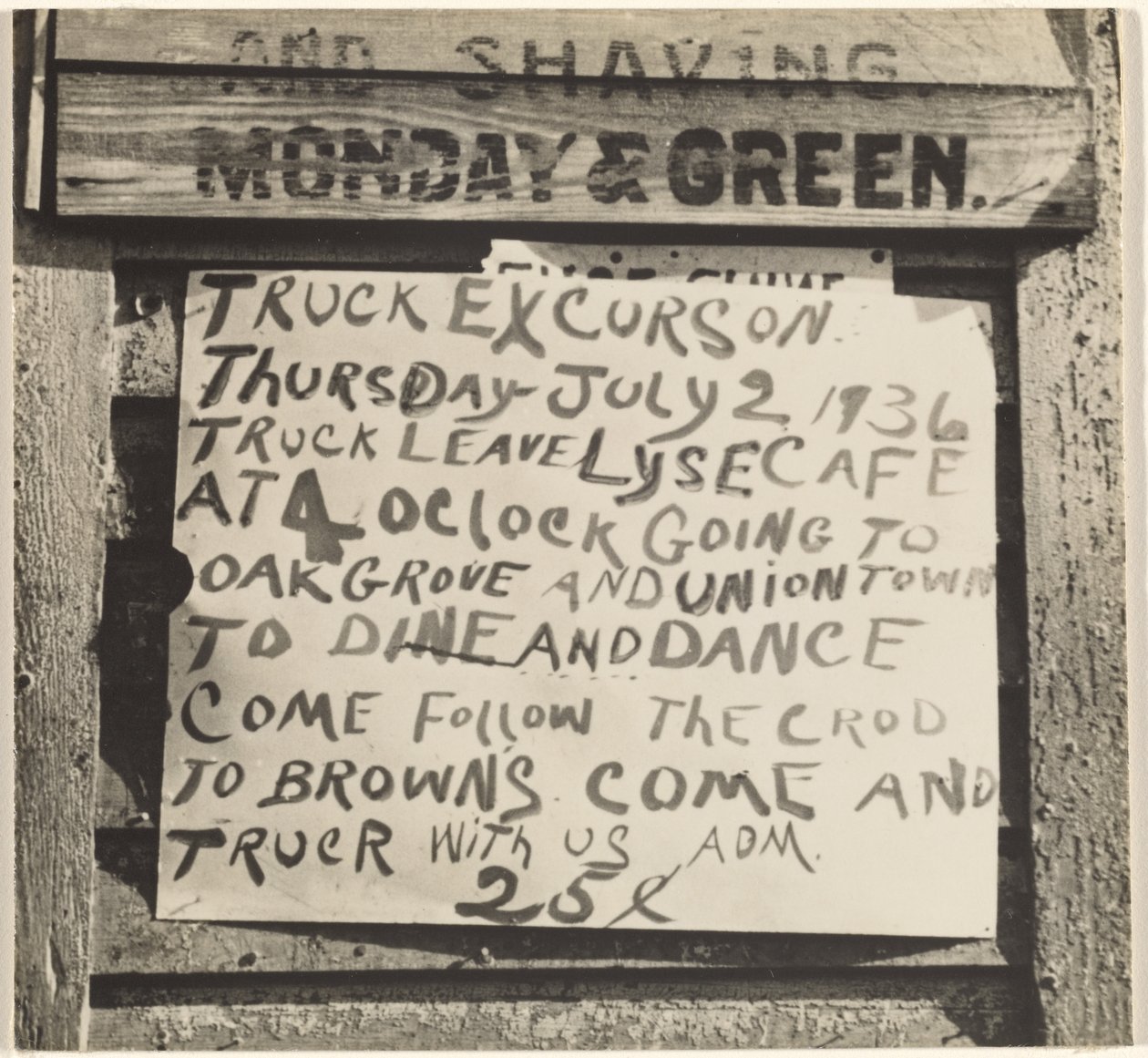 Sinal de excursão de Walker Evans