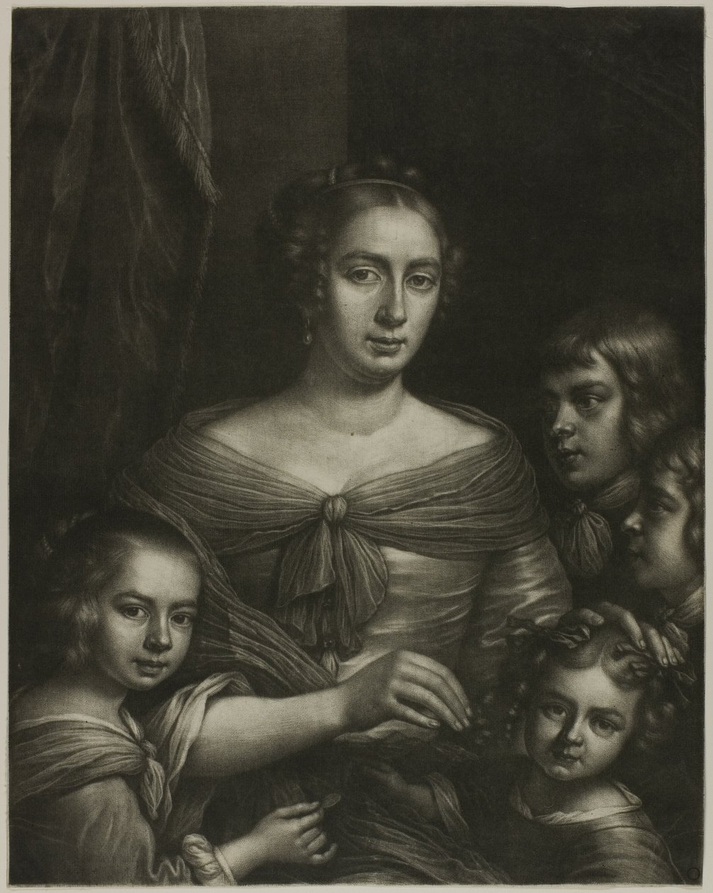 A mulher e os filhos do artista de Wallerand Vaillant
