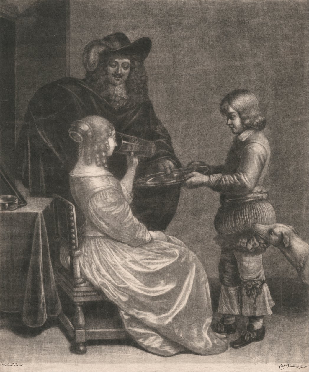 Senhora, Cavaleiro e uma Página de Wallerant Vaillant