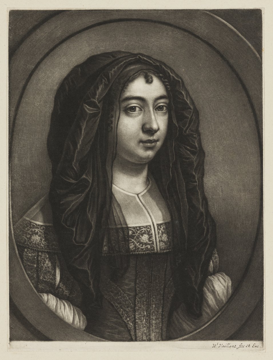 Retrato de uma mulher com véu de Wallerant Vaillant
