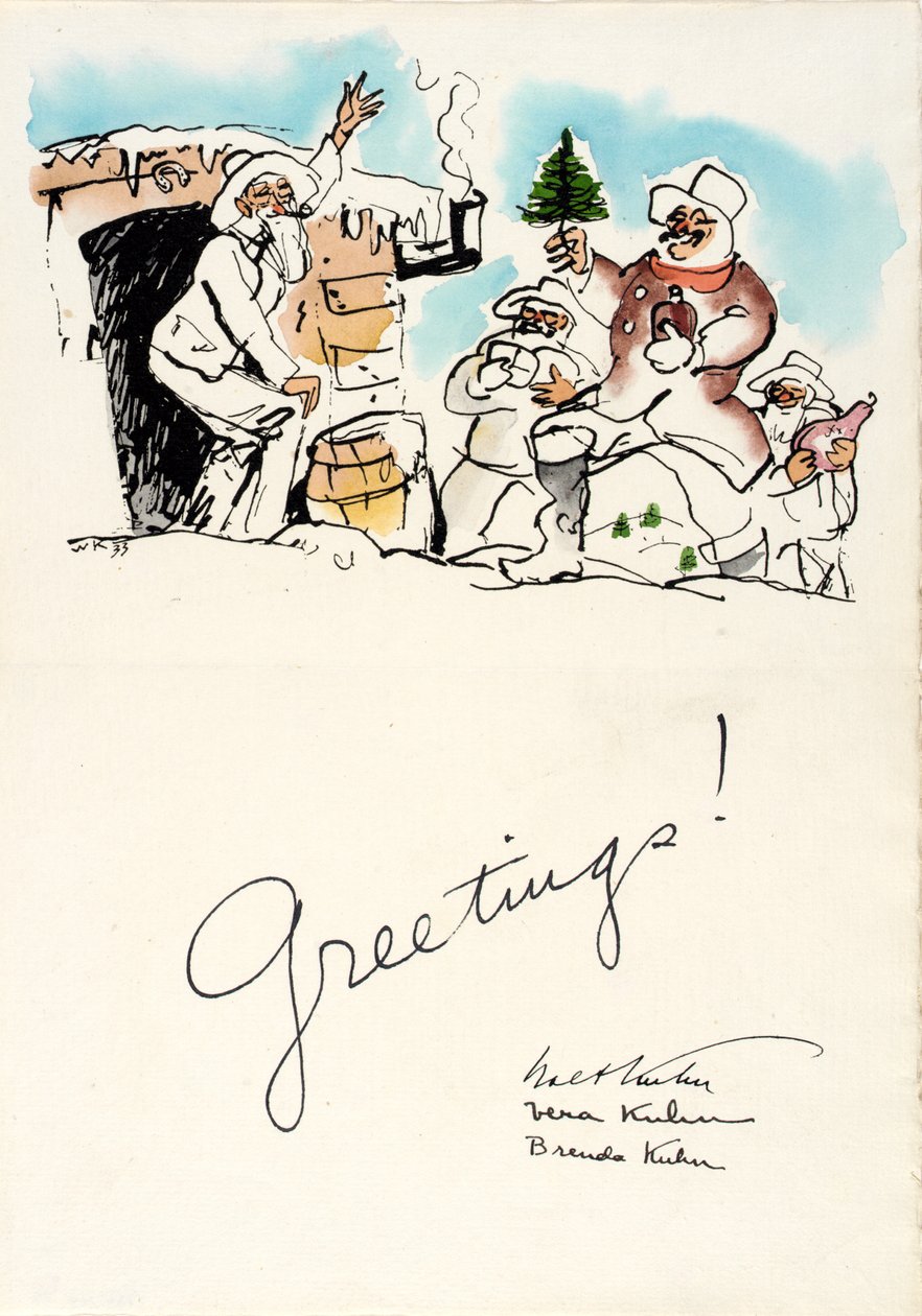 Saudações de Natal de 1933 de Walt Kuhn