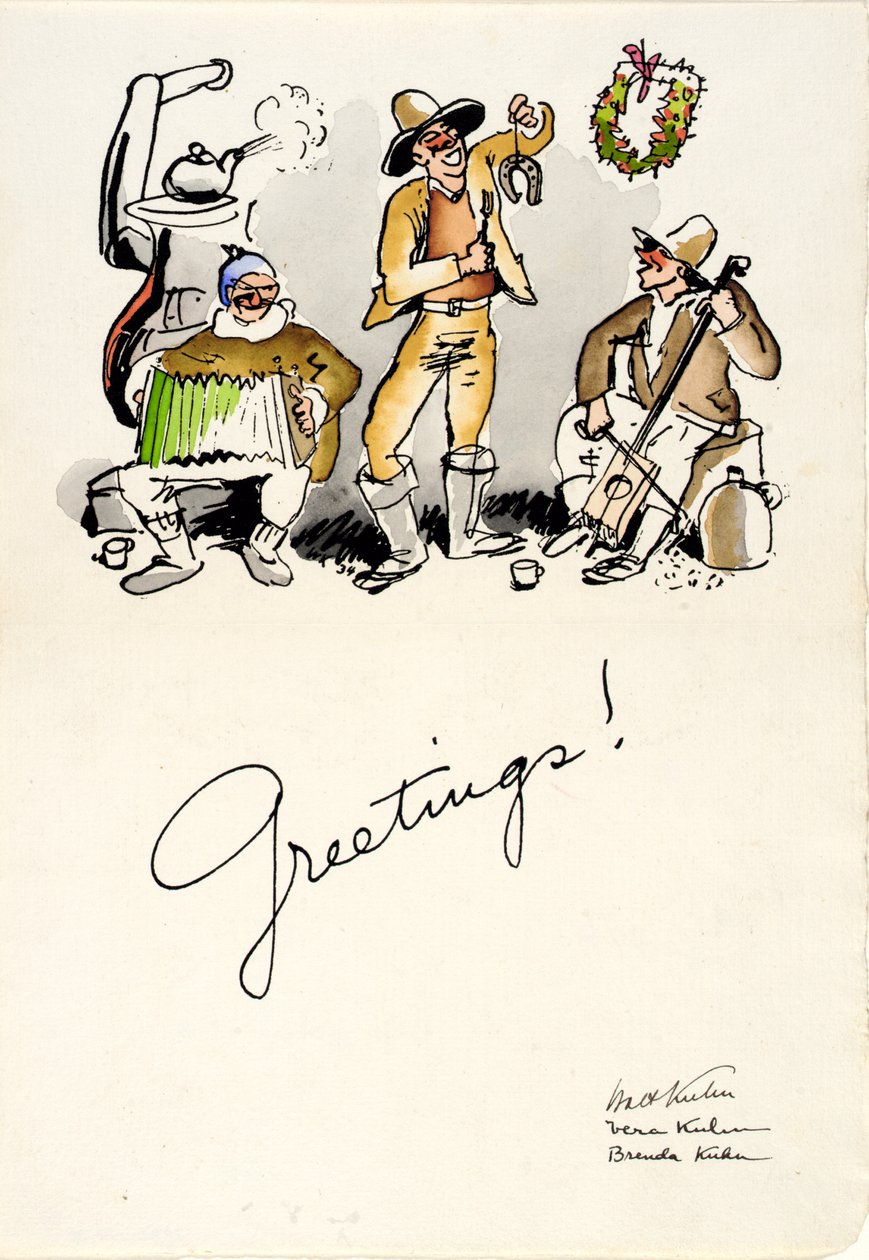 Saudações de Natal de 1934 de Walt Kuhn
