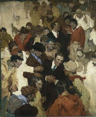 O Homecoming (óleo sobre contraplacado) de Walt Louderback