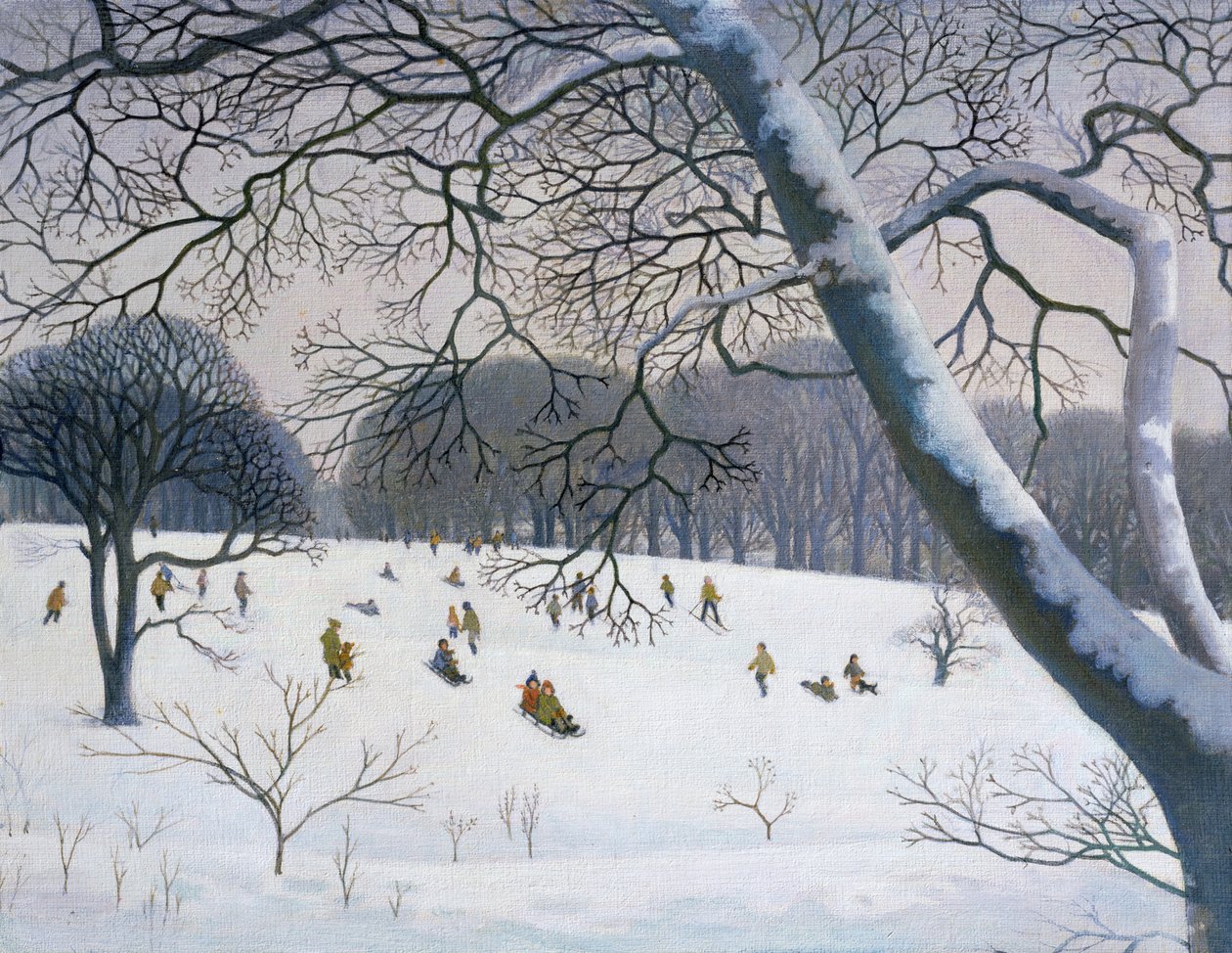Tobogganing no campo de golfe de Walter Bell Currie Walter Bell Currie