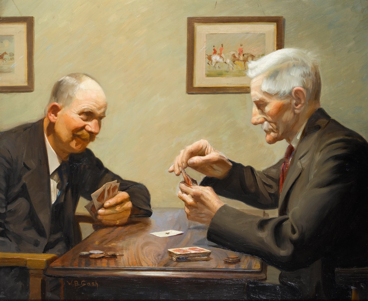 Homens jogando cartas de Walter Bonner Gash