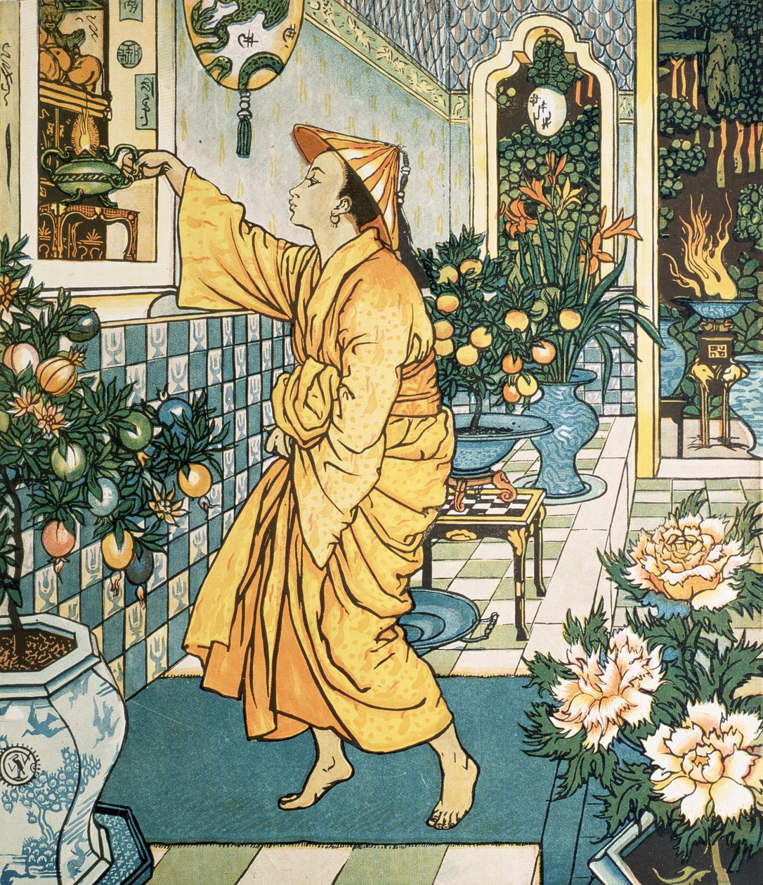 &39;Lâmpada de Aladim&39;, Mil e Uma Noites, 1878 (ilustração) de Walter Crane