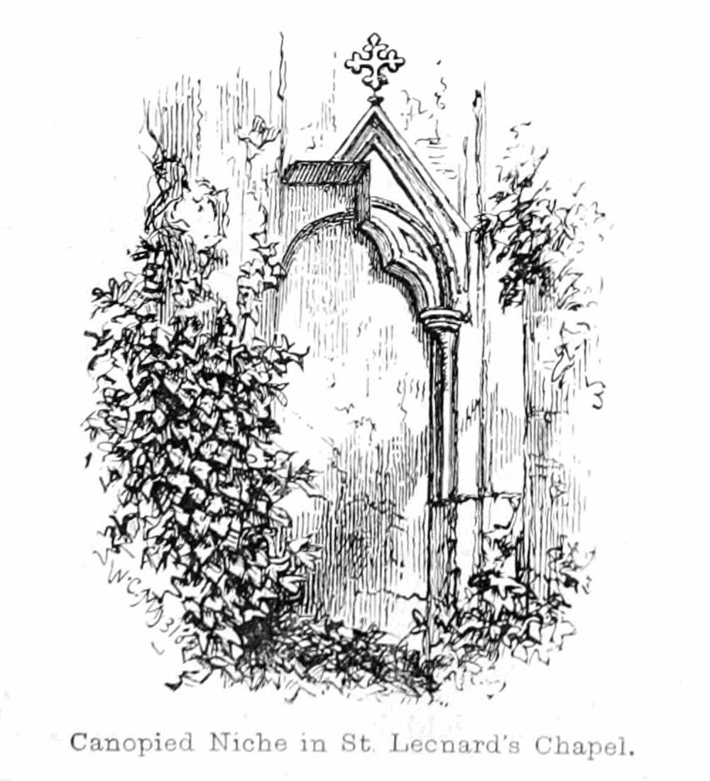 Nicho Canopied em Capela de St. Leonards de Walter Crane