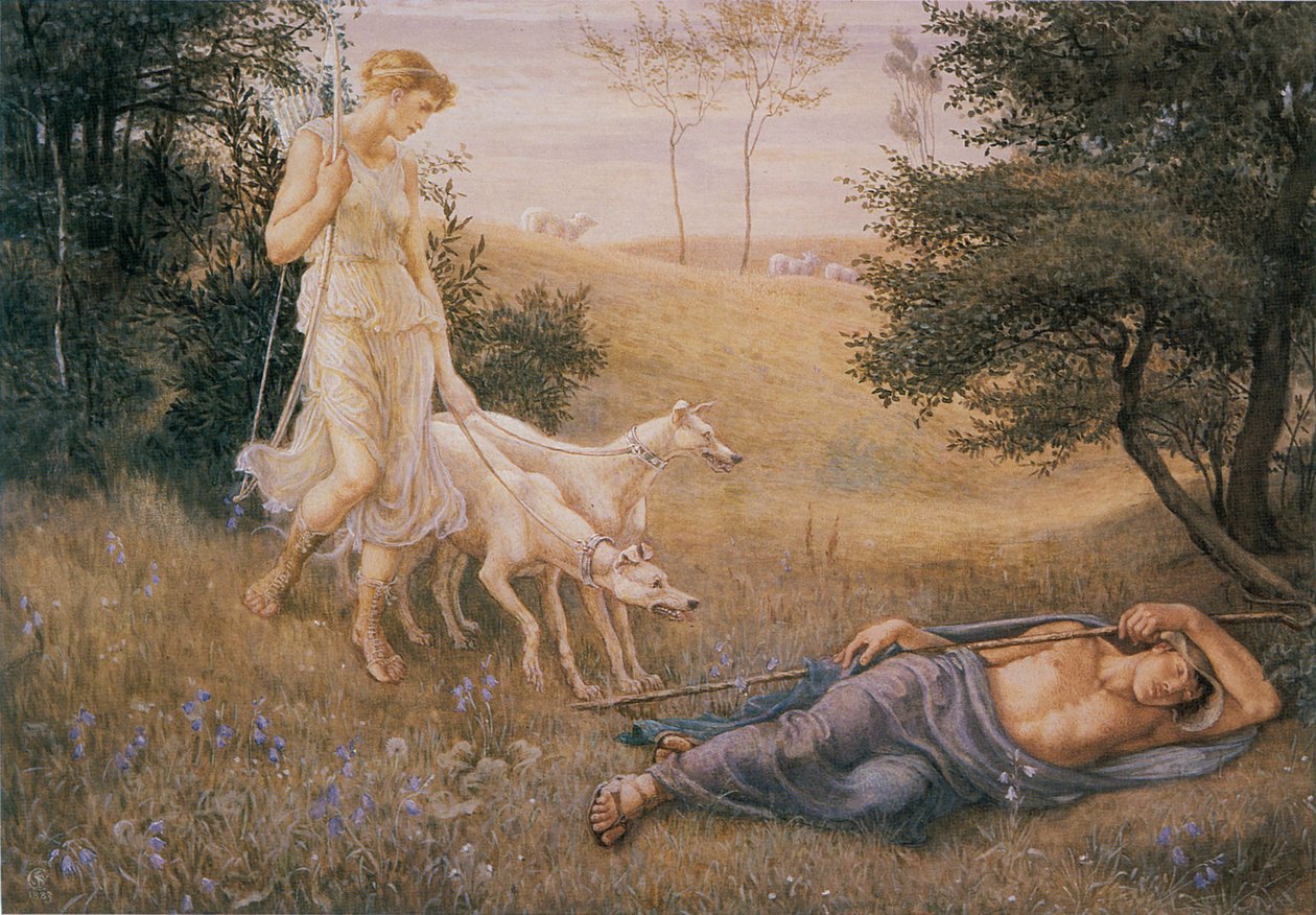 Diana e Endymion de Walter Crane