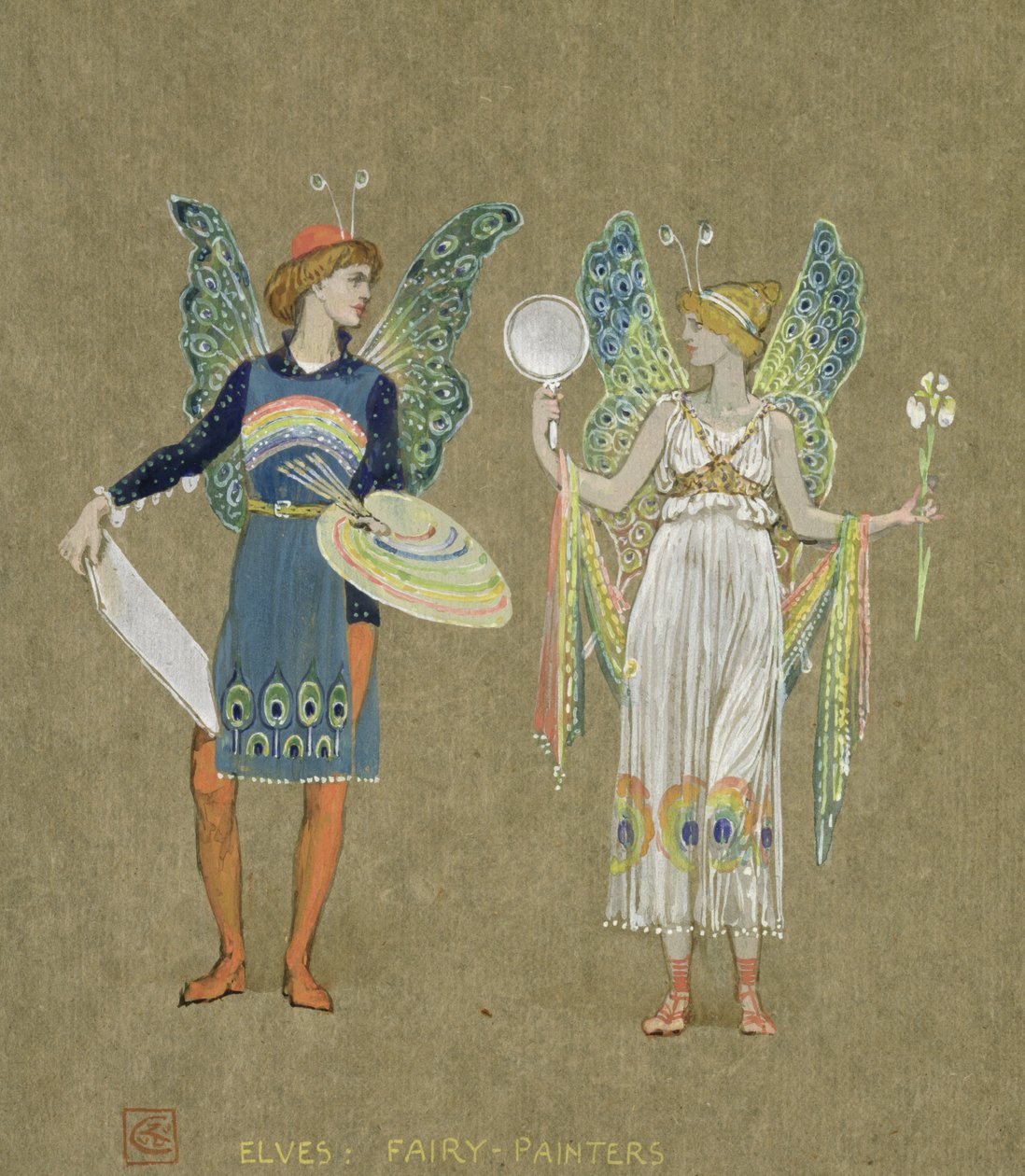 Elfos e pintores de fadas, de &39;The Snowman&39; 1899 de Walter Crane