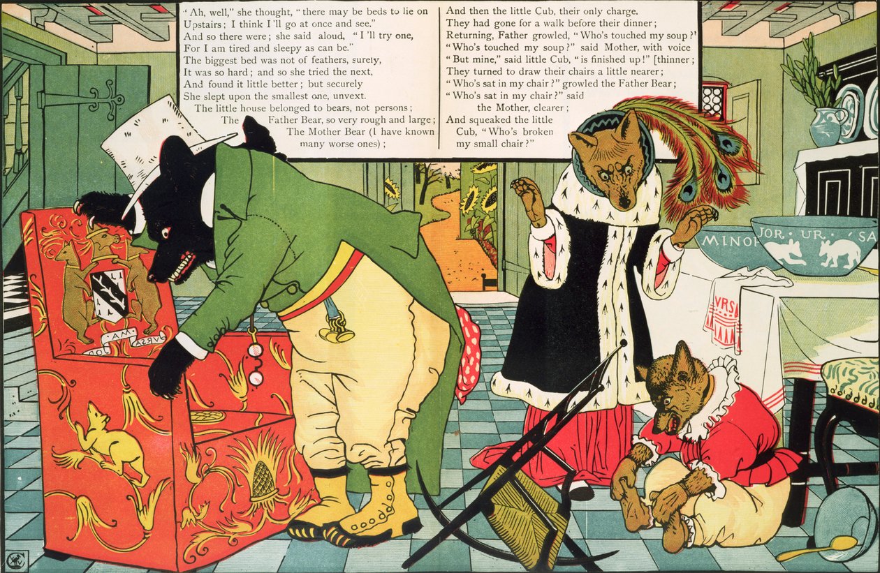 Cachinhos Dourados e os Três Ursos de Walter Crane