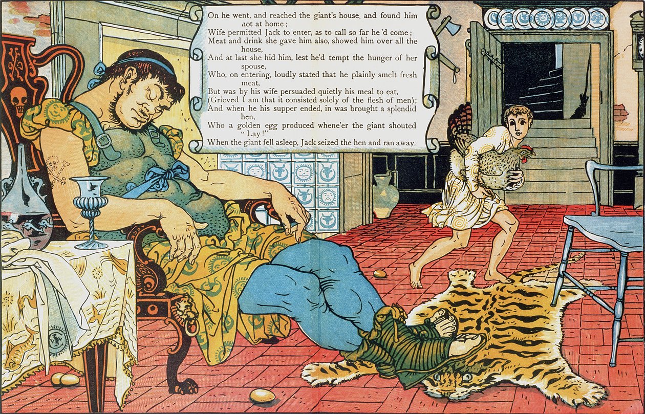 Jack e o Pé de Feijão (ilustração) de Walter Crane