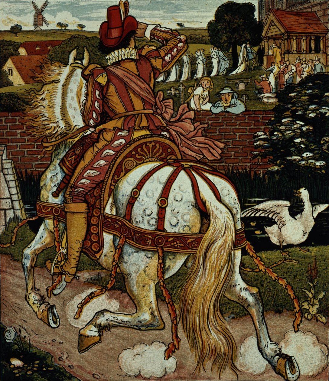 "Irmão de Margery retorna de terras distantes": de Little Goody Two Shoes de Walter Crane