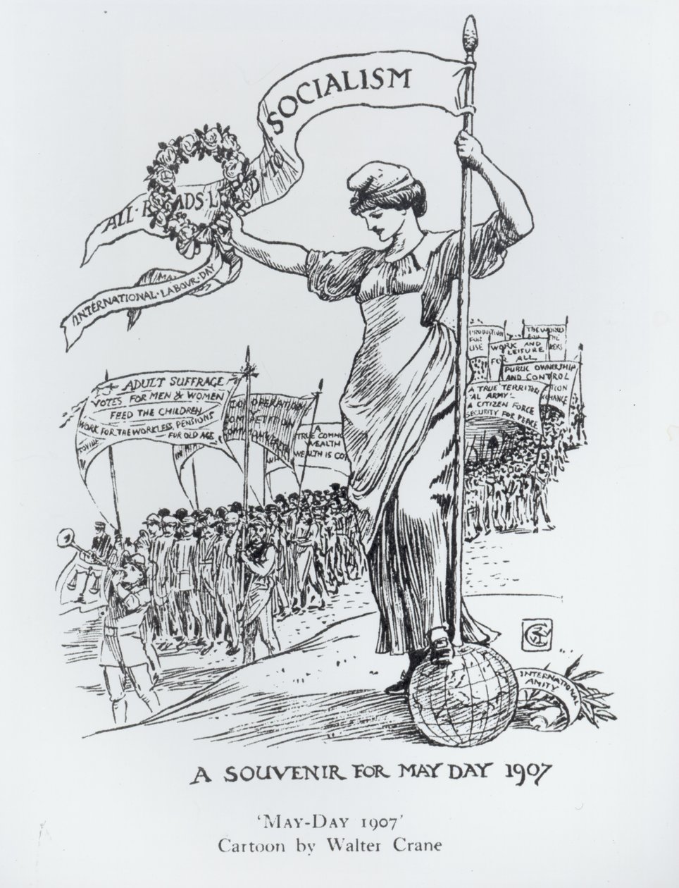 May Day, 1907 (caneta e tinta) de Walter Crane