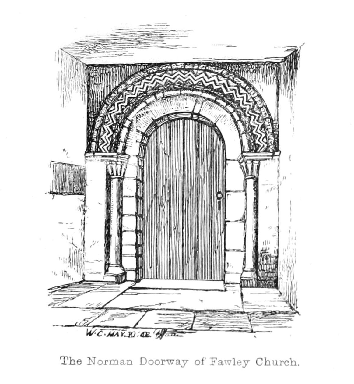 Norman Doorway na Igreja de Fawley de Walter Crane