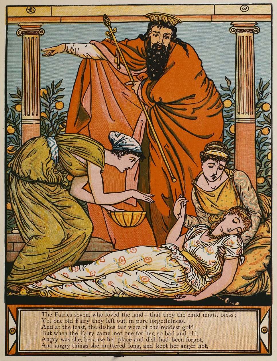 &39;Bela Adormecida&39;, (ilustração) de Walter Crane