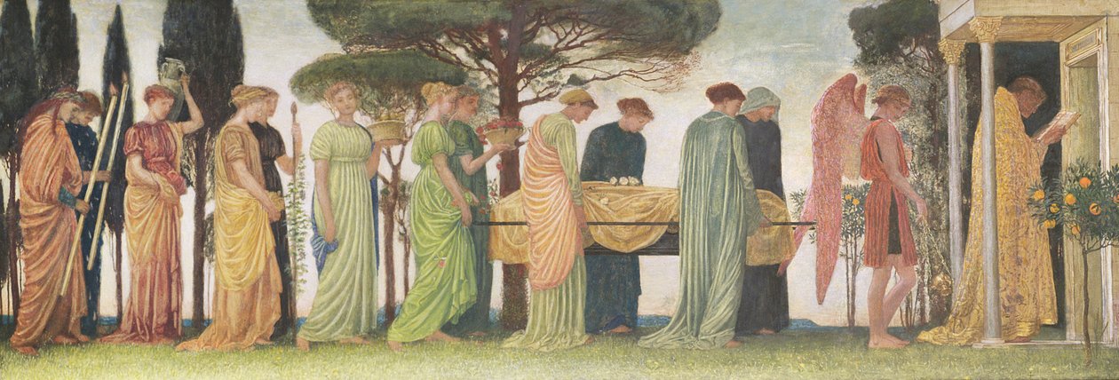 A morte do ano, 1872 (tempera e guache sobre papel) de Walter Crane