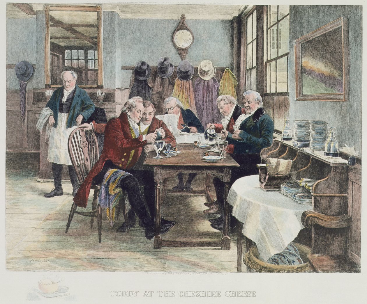 Toddy no Cheshire Cheese, publicado em 1896 (aquatint) de Walter Dendy Sadler